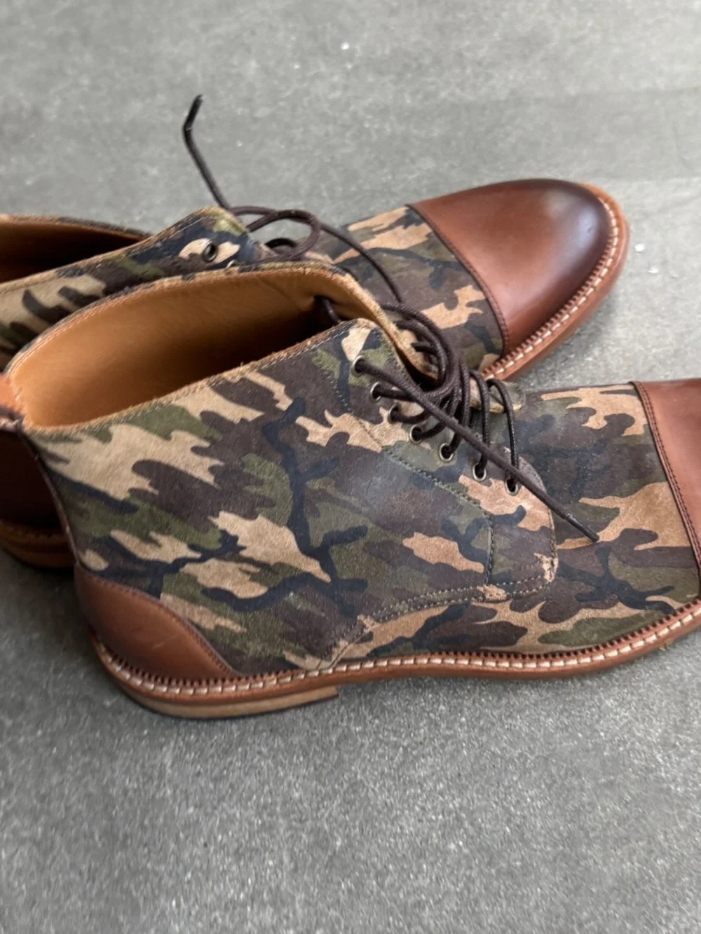 Camo Taft Jack Boots, Size 42